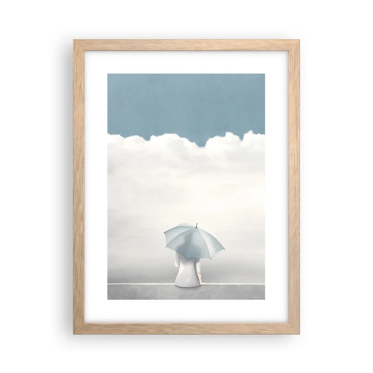 Poszter világos tölgy keretben - A valóság és az álmok határán - 30x40 cm