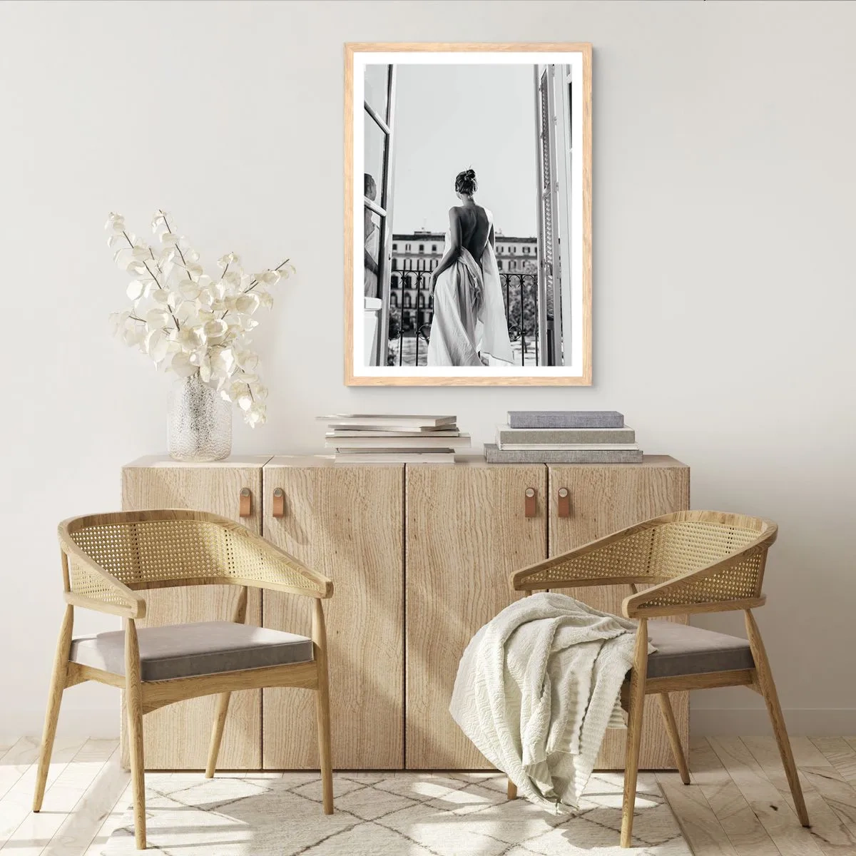 Poszter világos tölgy keretben - Az érzékek felébredése - 40x50 cm