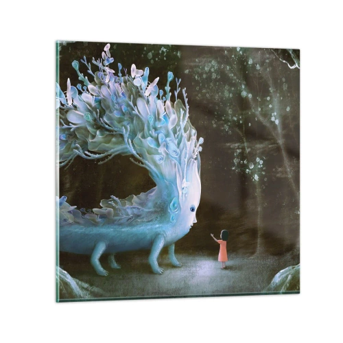 Üveg kép - Fantasztikus találkozás - 40x40 cm