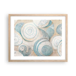 Poszter világos tölgy keretben - Mit rejt a kagyló? - 50x40 cm