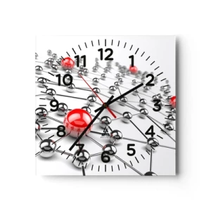 Falióra, Óra - Ezüst háló - 30x30 cm