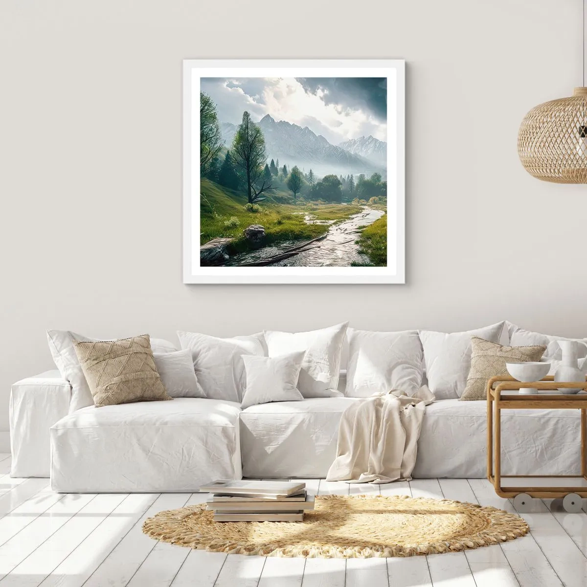 Poszter fekete keretben - Oda és vissza - 50x50 cm