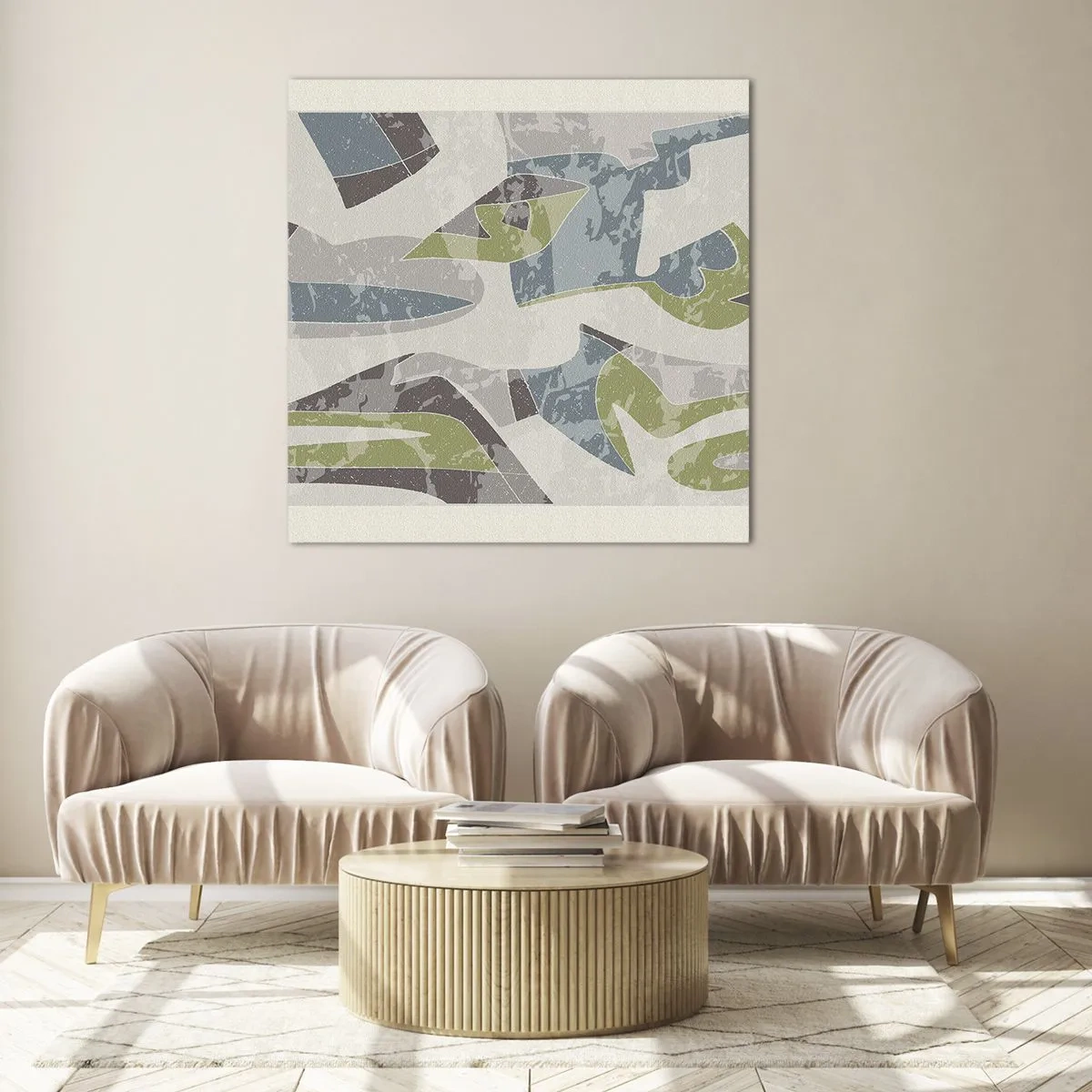 Üveg kép - Kompozíció üveg mögött - 60x60 cm