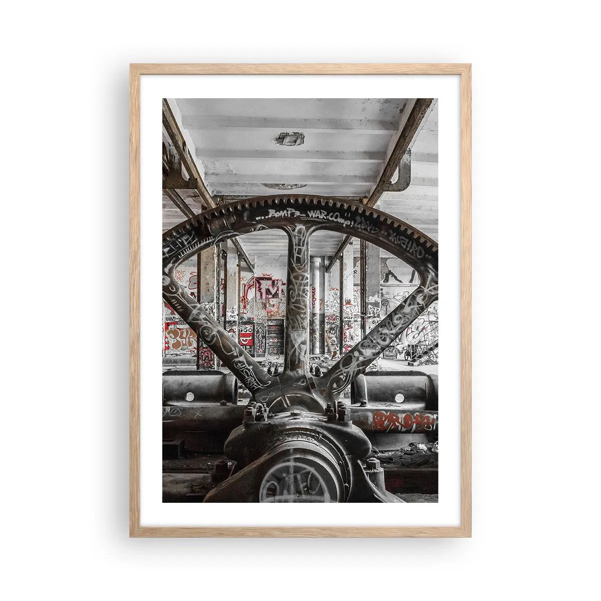 Poszter világos tölgy keretben - A gyár titkos élete - 50x70 cm