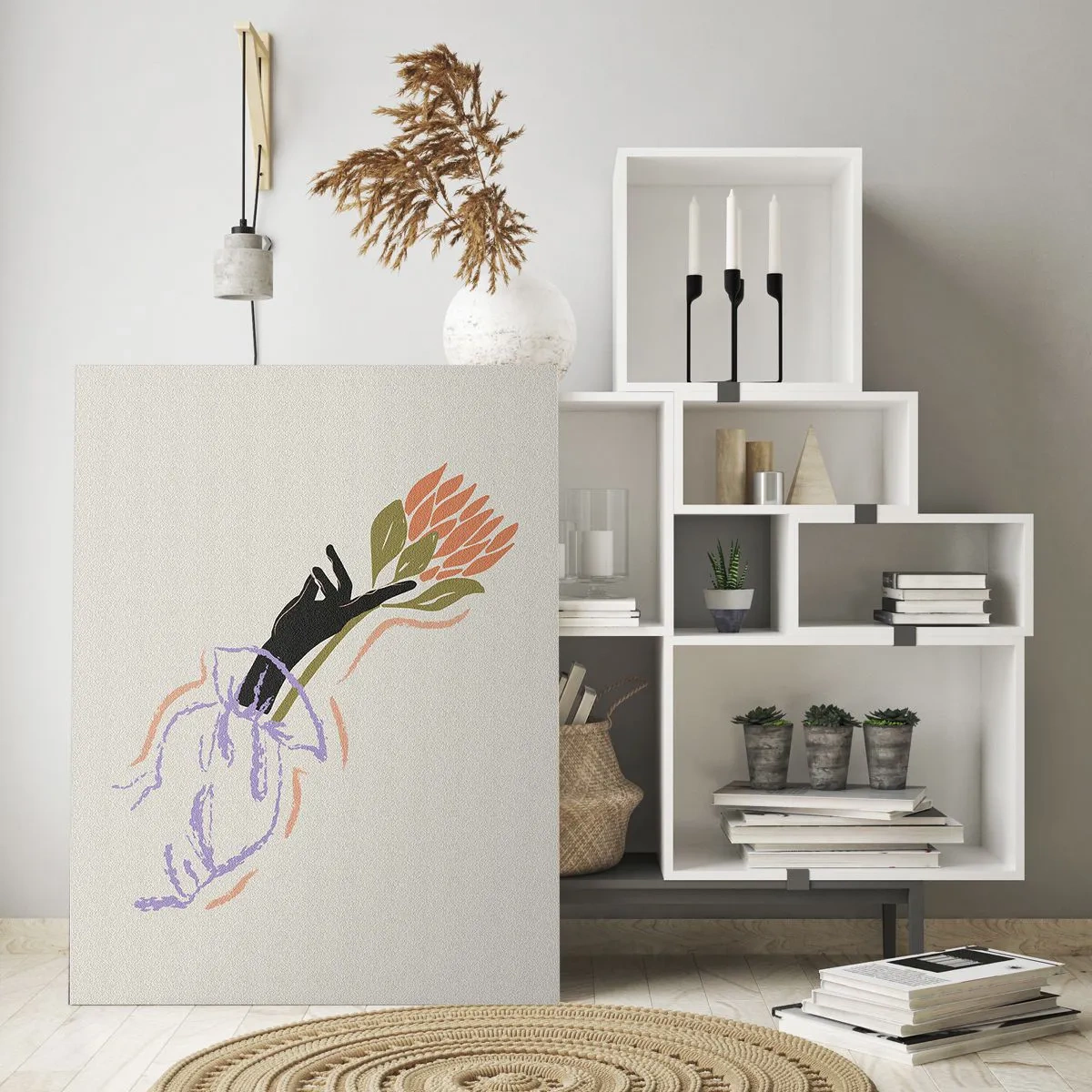 Üveg kép - Egy testvéri érintés - 50x70 cm