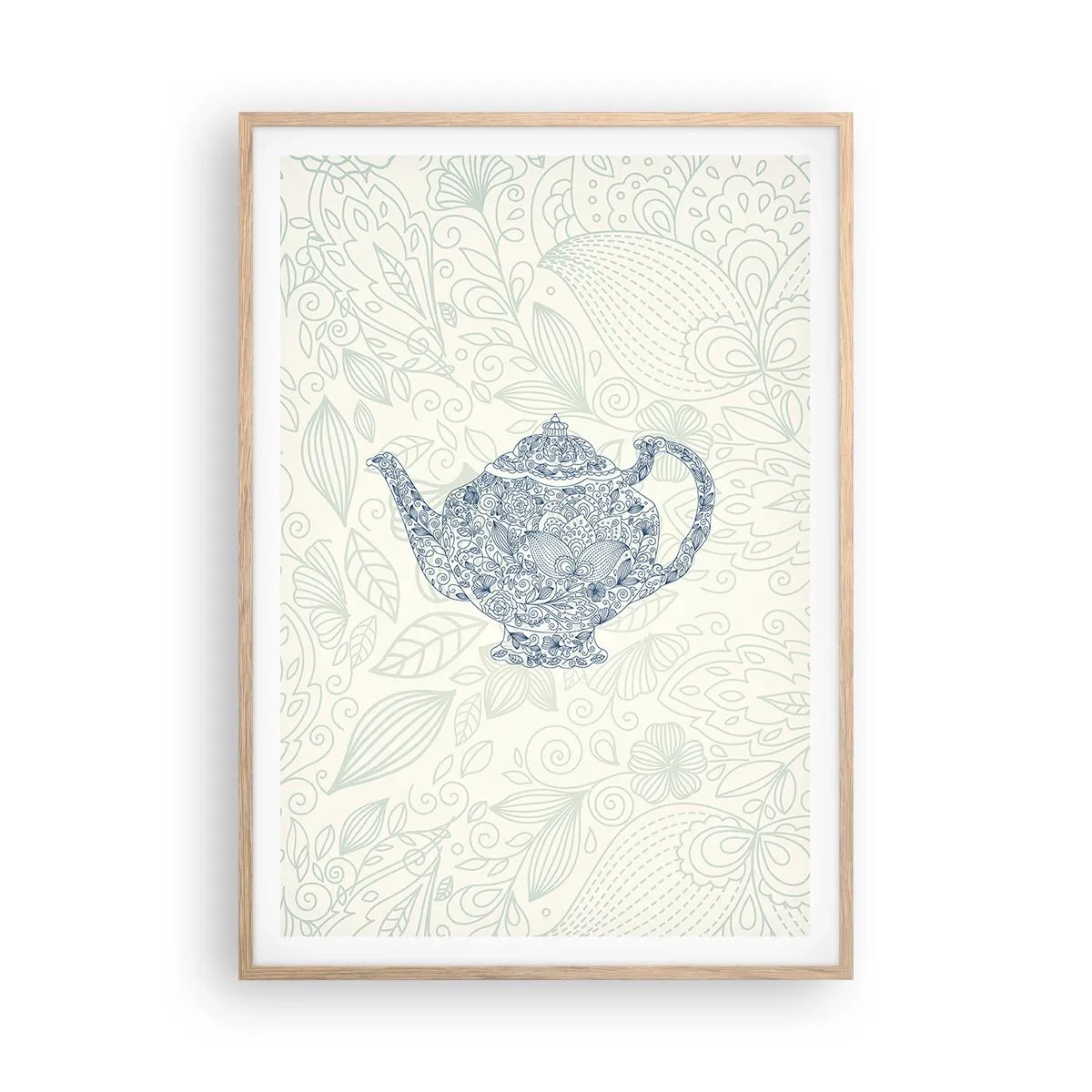 Poszter világos tölgy keretben - Tea varázsa - 70x100 cm