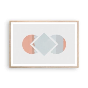 Poszter világos tölgy keretben - A helyzet egyértelmű - 91x61 cm