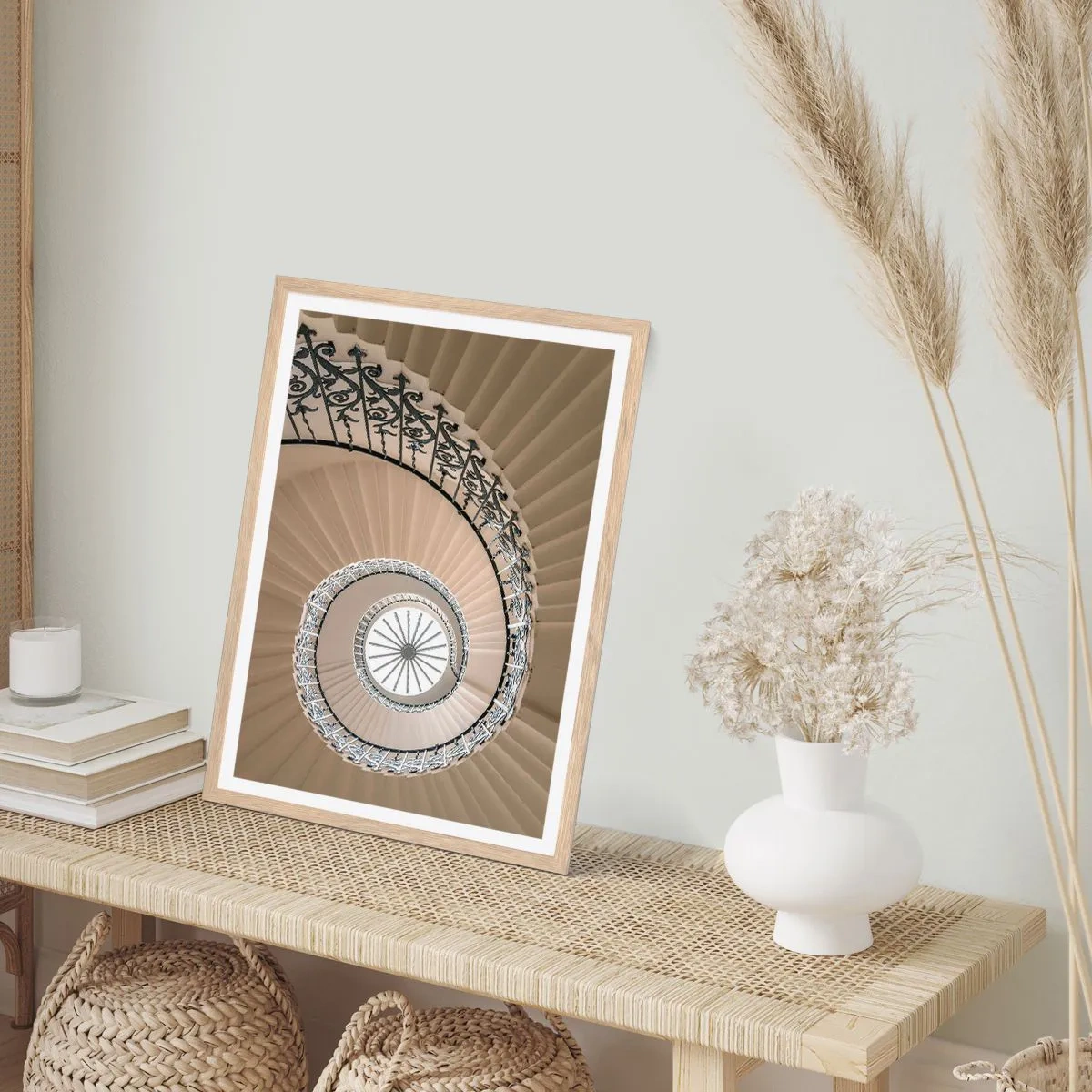 Poszter világos tölgy keretben - Egy kagyló közepén - 30x40 cm