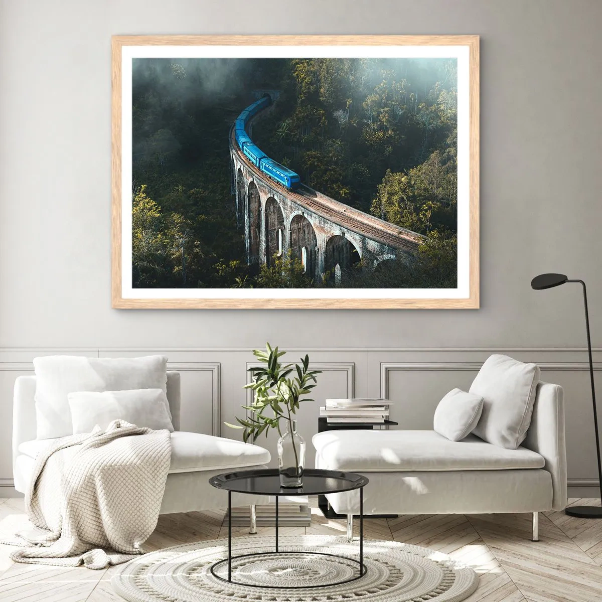 Poszter világos tölgy keretben - Vonzódás a természethez - 40x30 cm