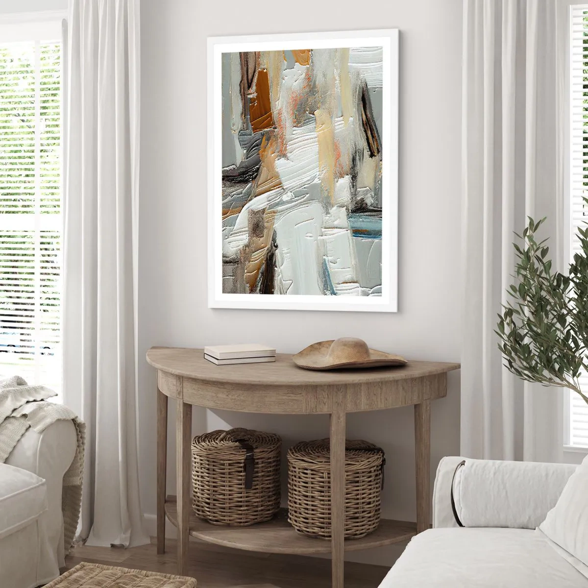 Poszter fekete keretben - Színes rétegződés - 50x70 cm