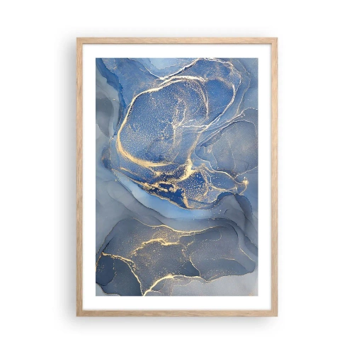 Poszter világos tölgy keretben - Arany por - 50x70 cm