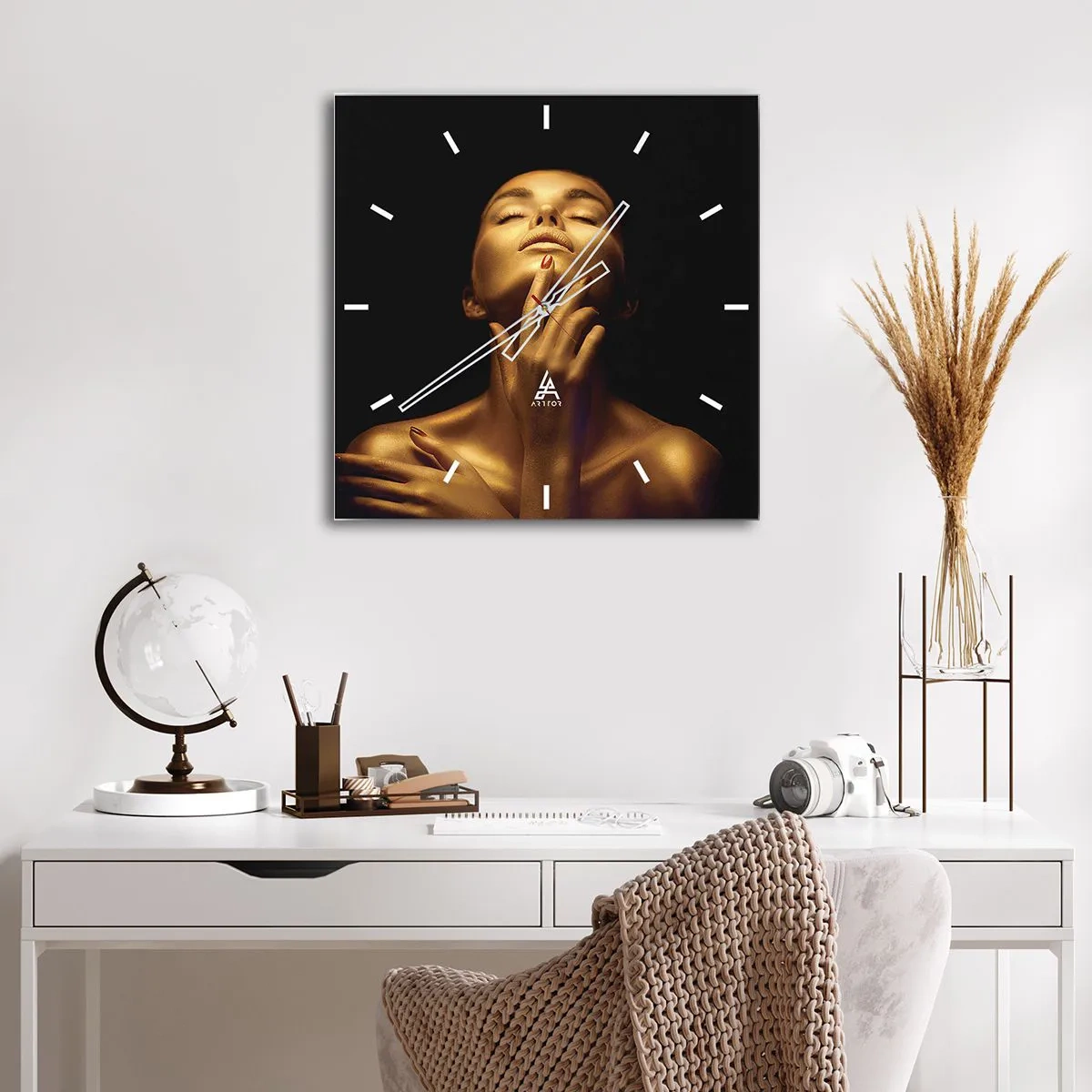 Falióra, Óra - Mint az arany selyem - 40x40 cm