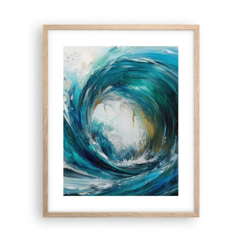 Poszter világos tölgy keretben - Tengeri portál - 40x50 cm