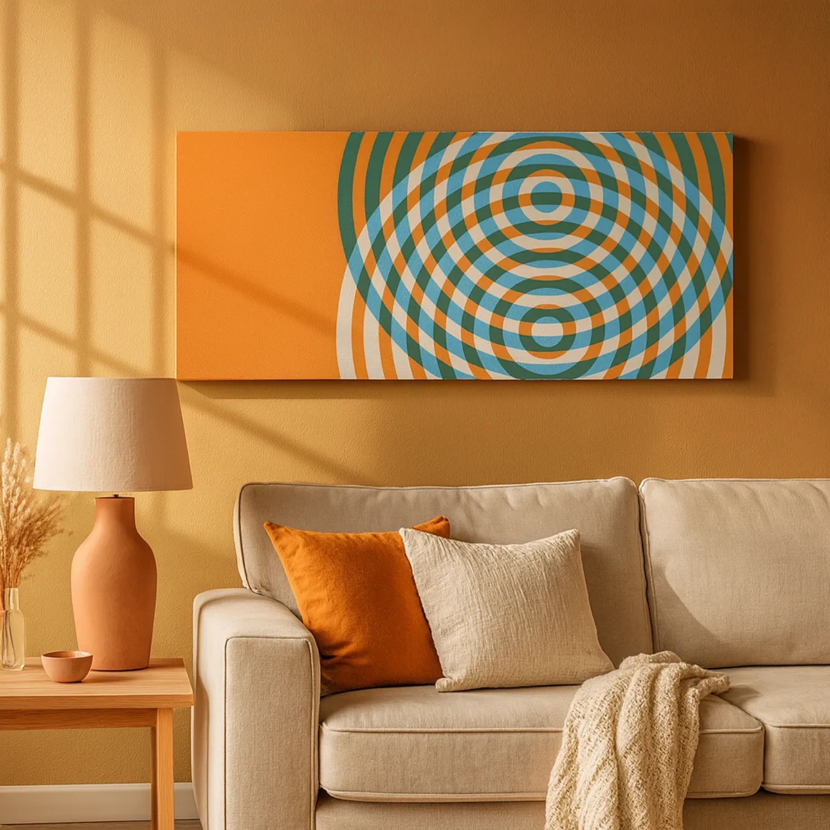 Vászonkép - Absztrakt körkörös variáció - 30x30 cm