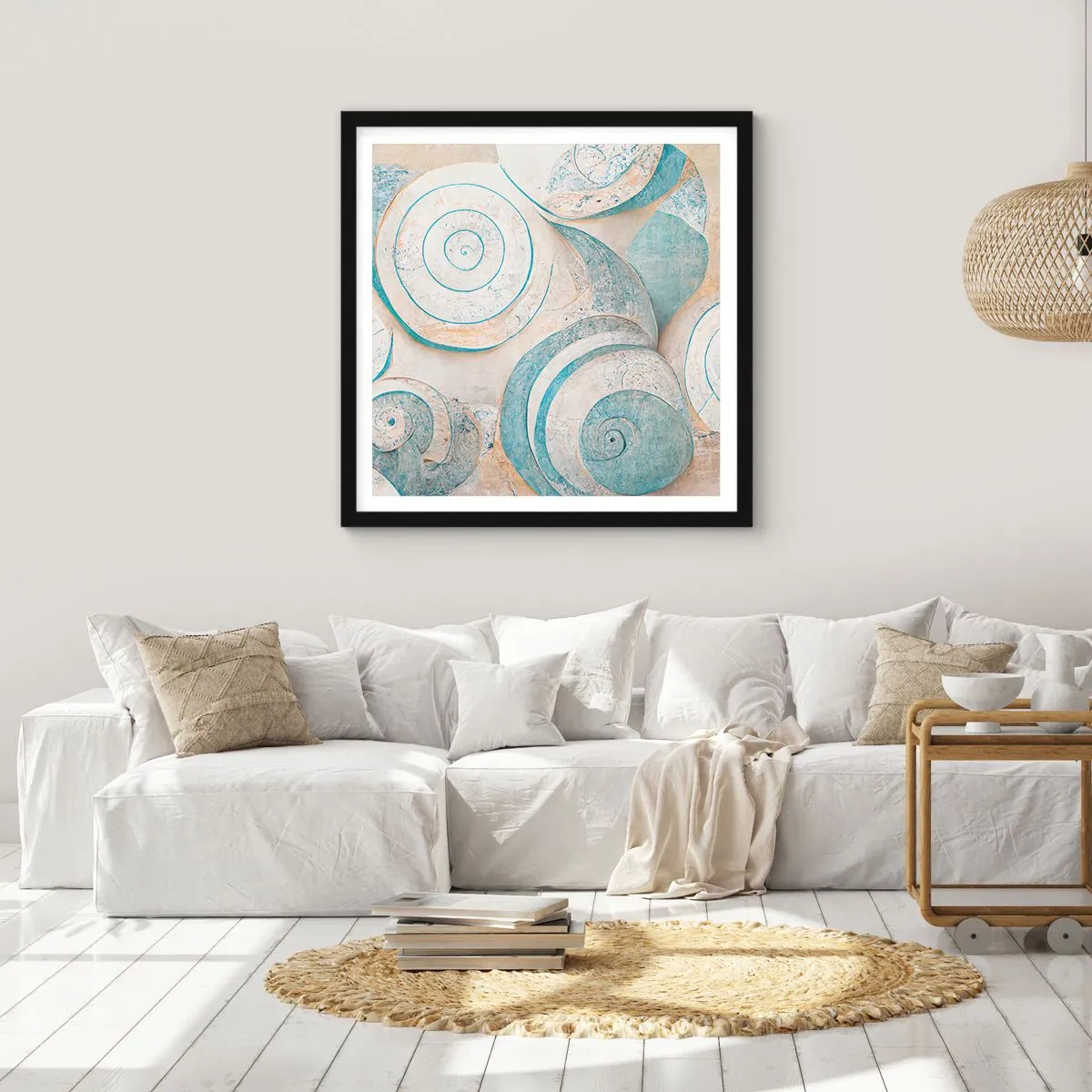 Poszter fehér keretben - Mit rejt a kagyló? - 50x50 cm