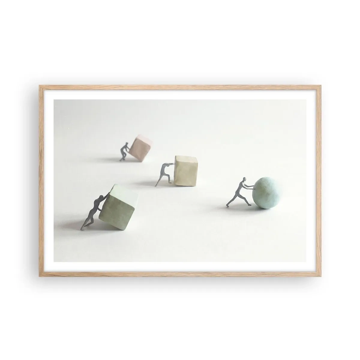 Poszter világos tölgy keretben - Maga az élet - 91x61 cm