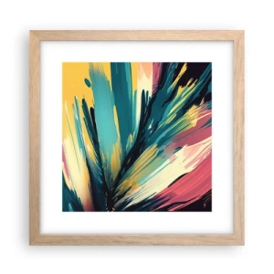 Poszter világos tölgy keretben - Kompozíció - az öröm robbanása - 30x30 cm