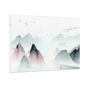 Üveg kép - A csúcsok fölött - 100x70 cm
