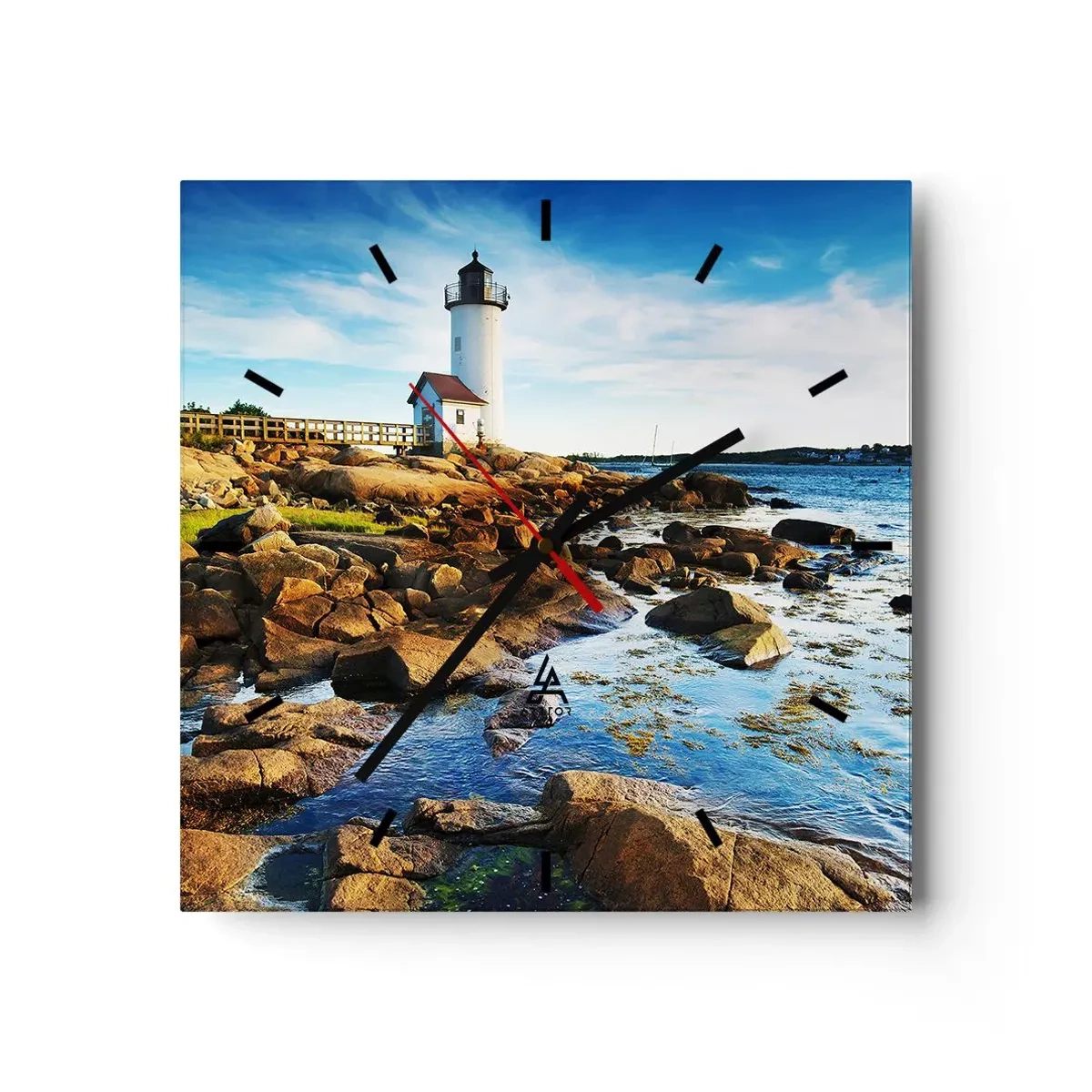 Falióra, Óra - Gyertek vissza boldogan, várlak - 30x30 cm