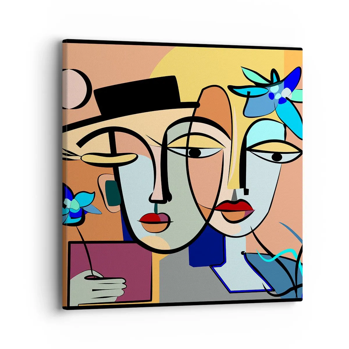 Vászonkép - Picasso randez vous - 40x40 cm
