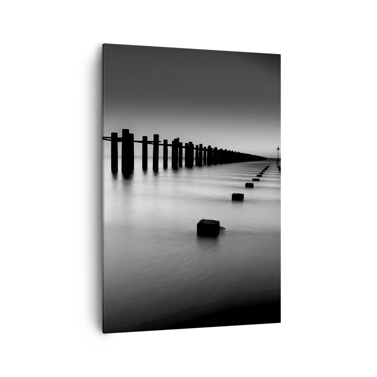 Vászonkép - Szürke távolság a ködben - 70x100 cm