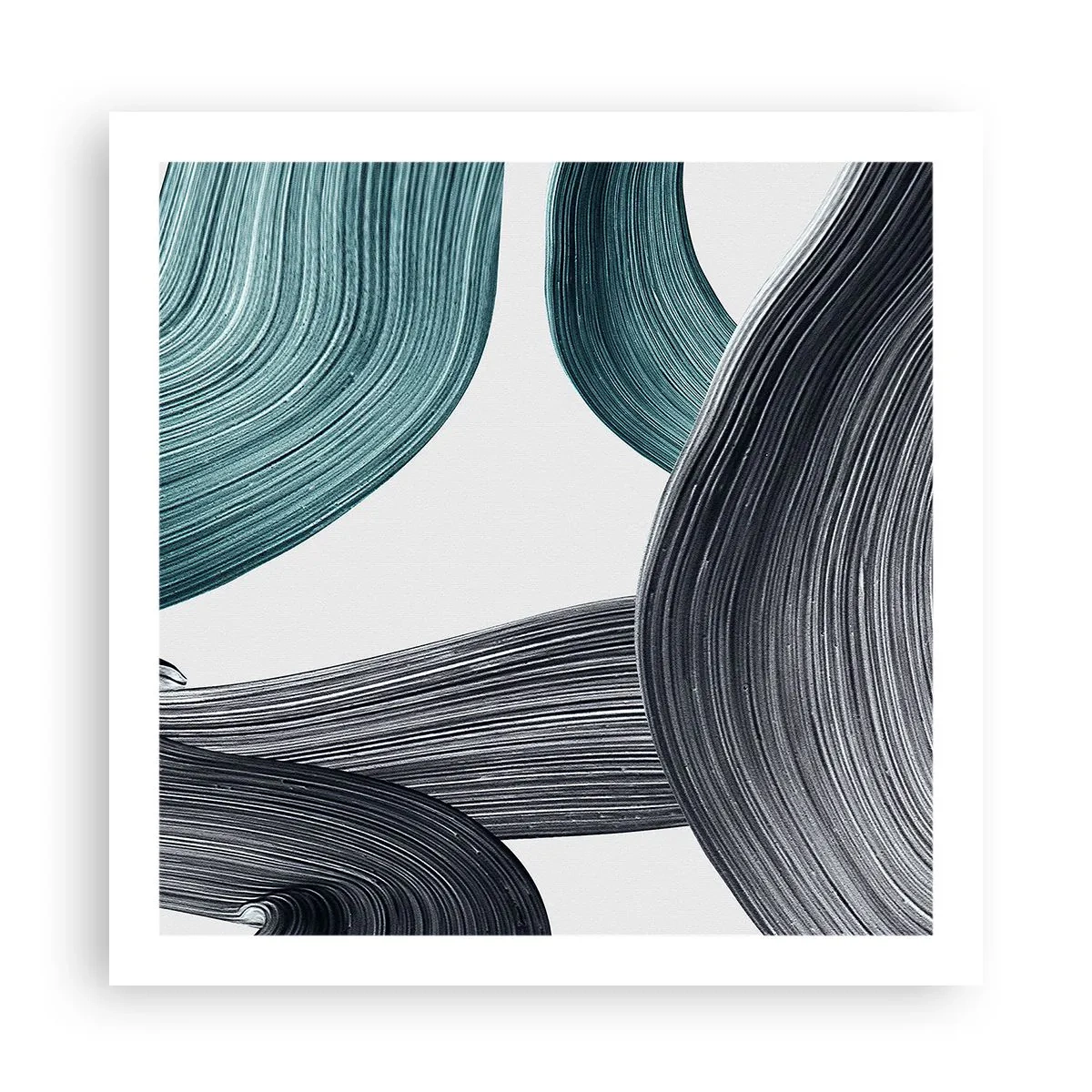 Poszter - Smaragdzöld és fekete nyomok - 60x60 cm