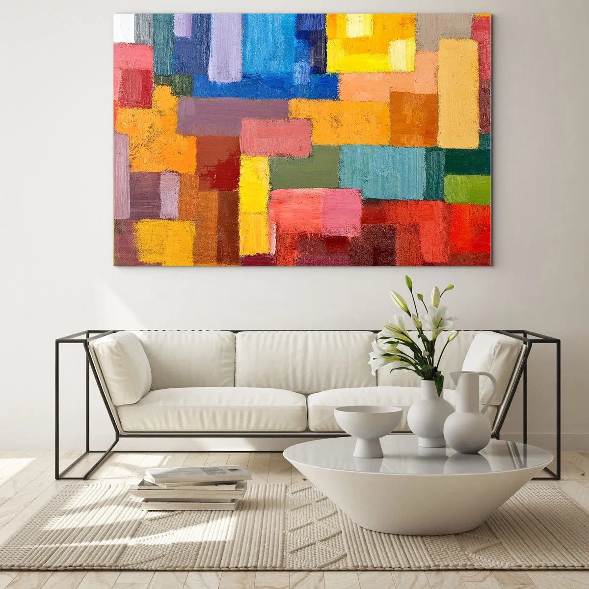 Üveg kép - Mindegyik más, mindegyik színes - 100x70 cm