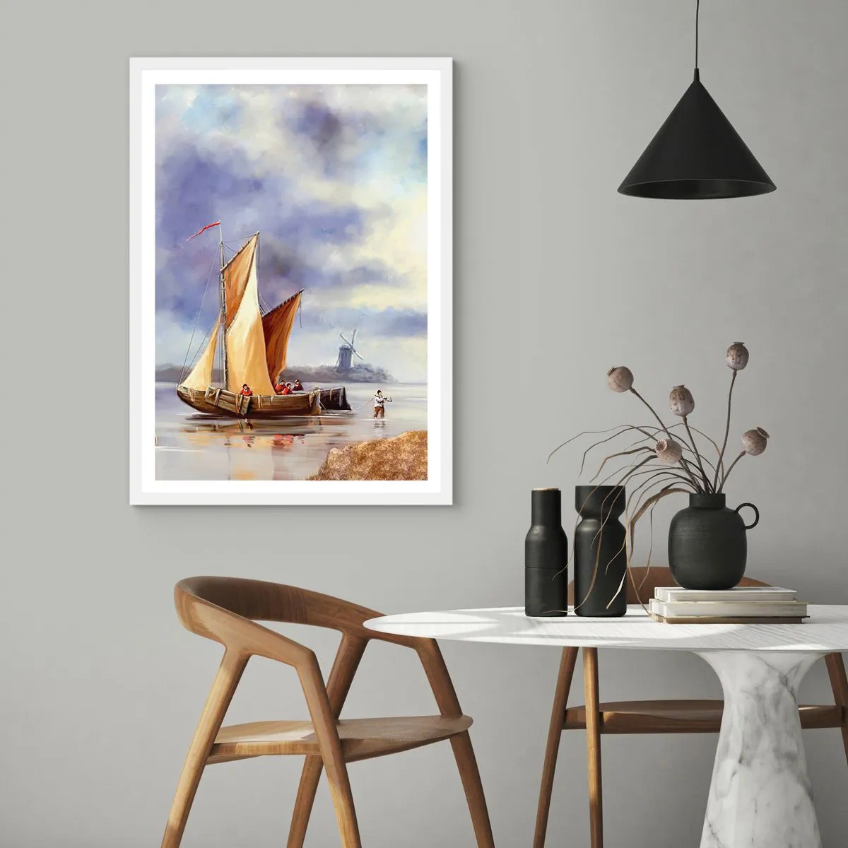 Poszter fekete keretben - A tengerészek visszatérése - 50x70 cm