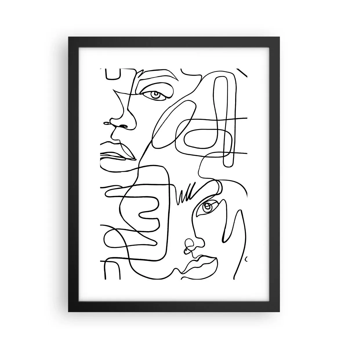 Poszter fehér keretben - Összegabalyodott érzelmekben - 30x40 cm