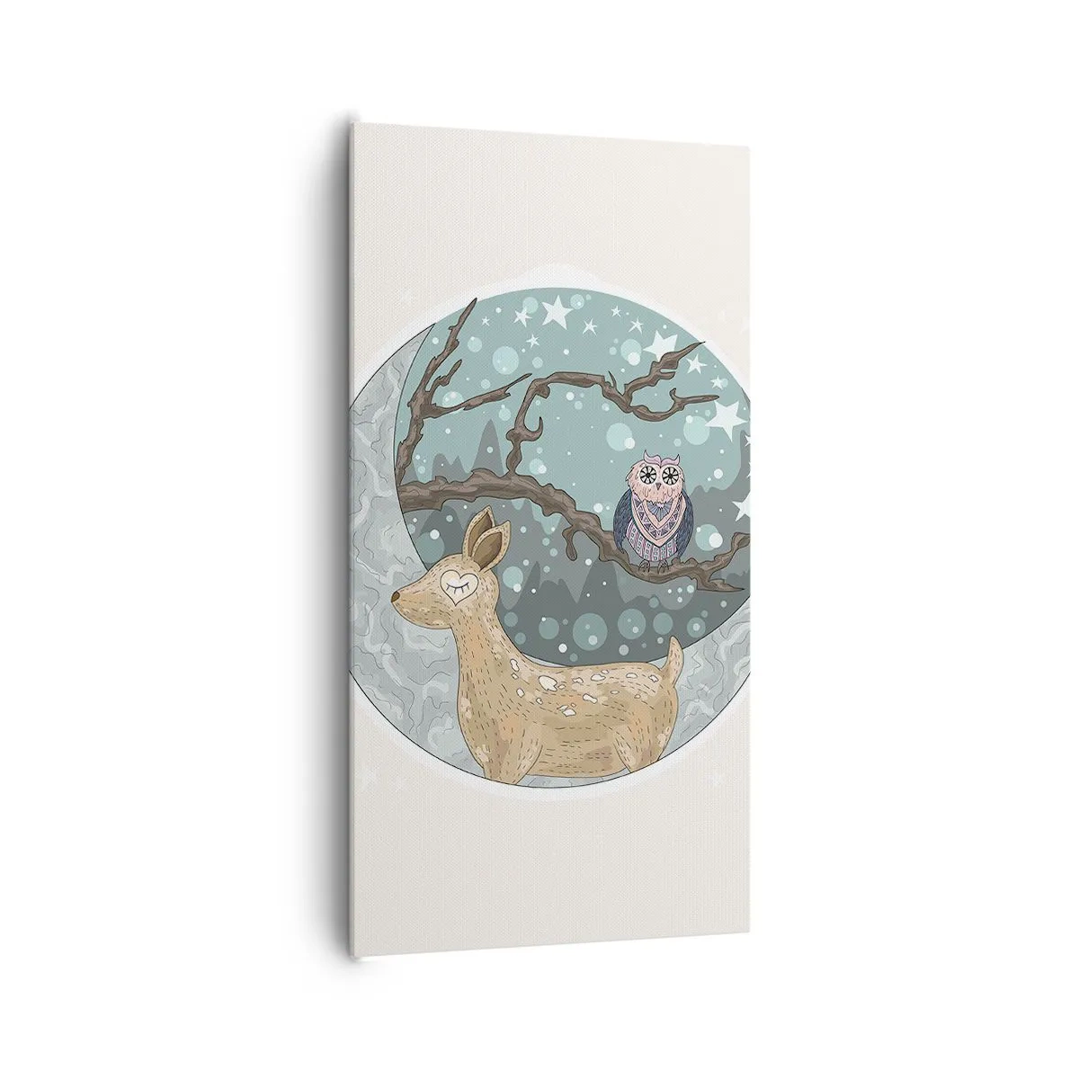 Vászonkép - Mesebeli erdei éjszaka - 65x120 cm