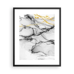 Poszter fehér keretben - Arany motívumú kompozíció - 40x50 cm