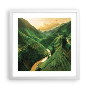 Poszter fekete keretben - Vietnámi völgy - 40x40 cm