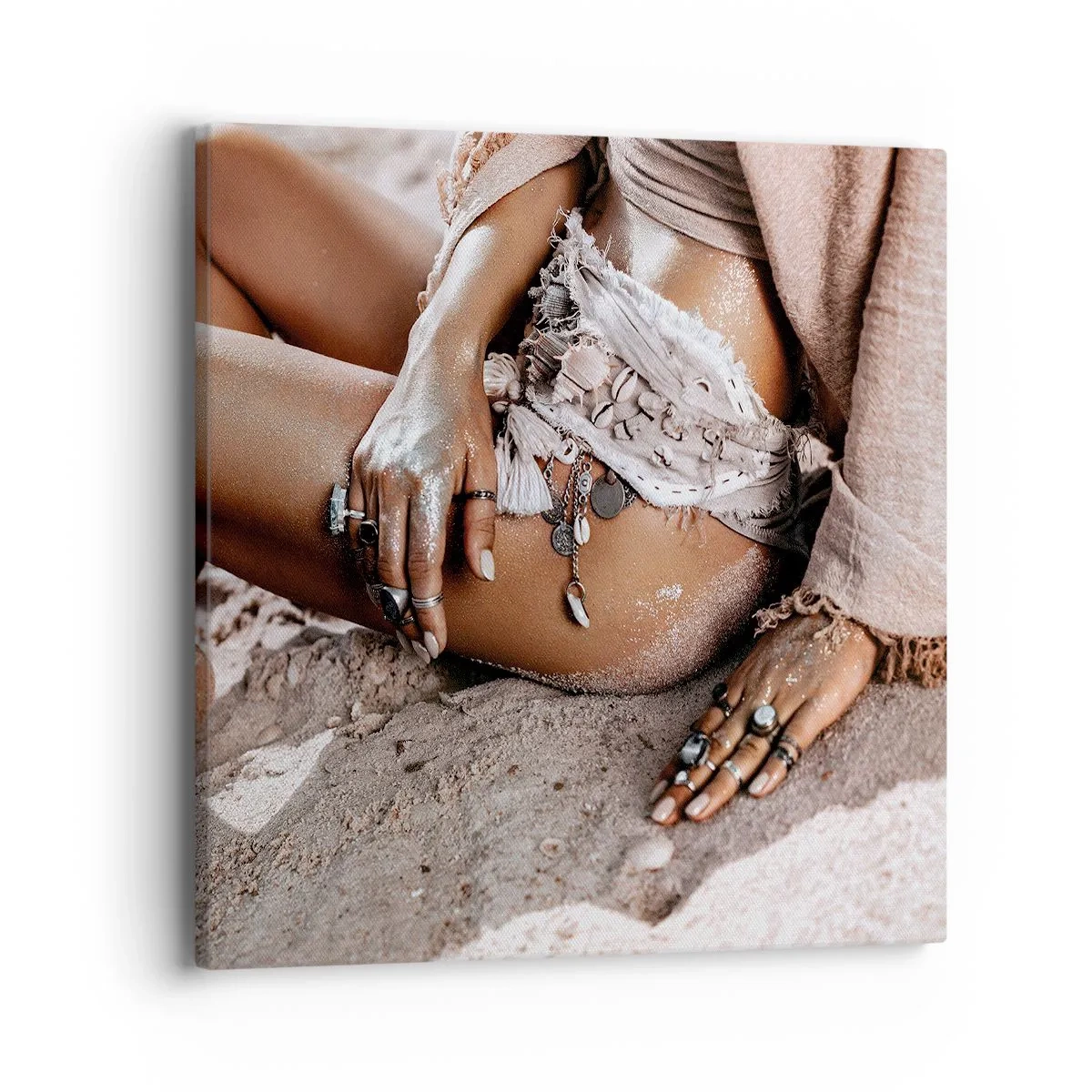 Vászonkép - A hullámok vetettek partra? - 40x40 cm