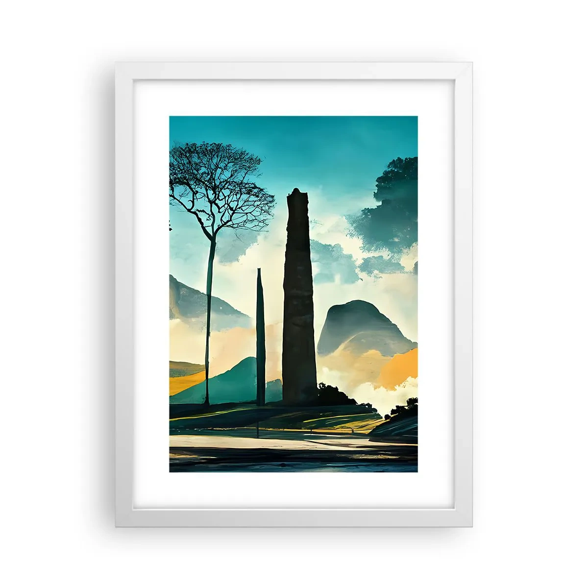 Poszter fekete keretben - Mindíg magasabbra és magasabbra - 30x40 cm