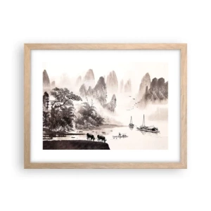 Poszter világos tölgy keretben - Kelet egzotikus hétköznapjai - 40x30 cm