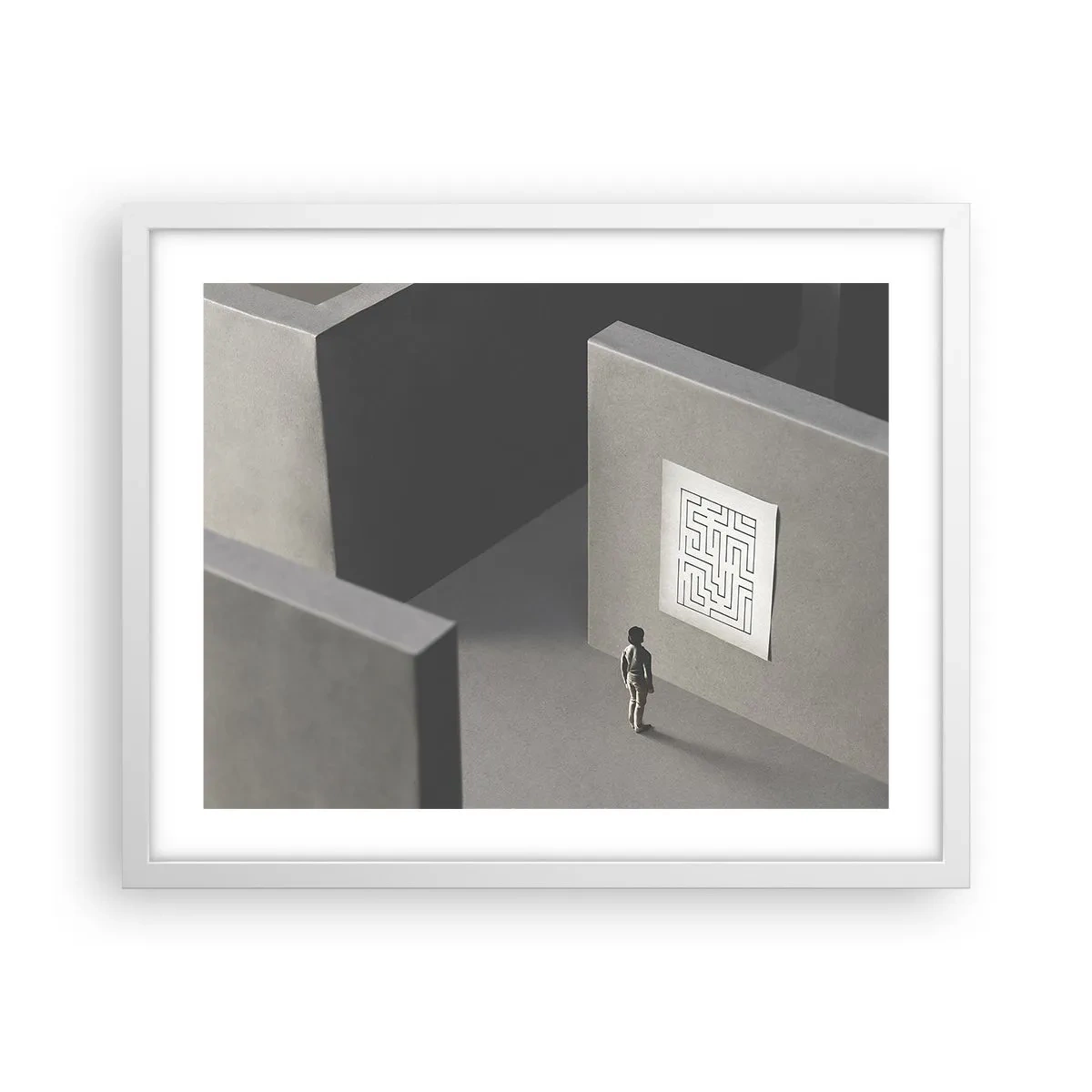 Poszter fekete keretben - De én hol vagyok? - 50x40 cm