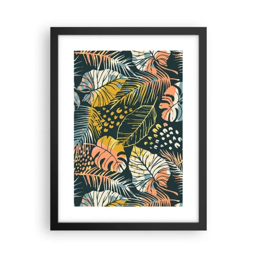 Poszter fehér keretben - Leveles fantázia - 30x40 cm