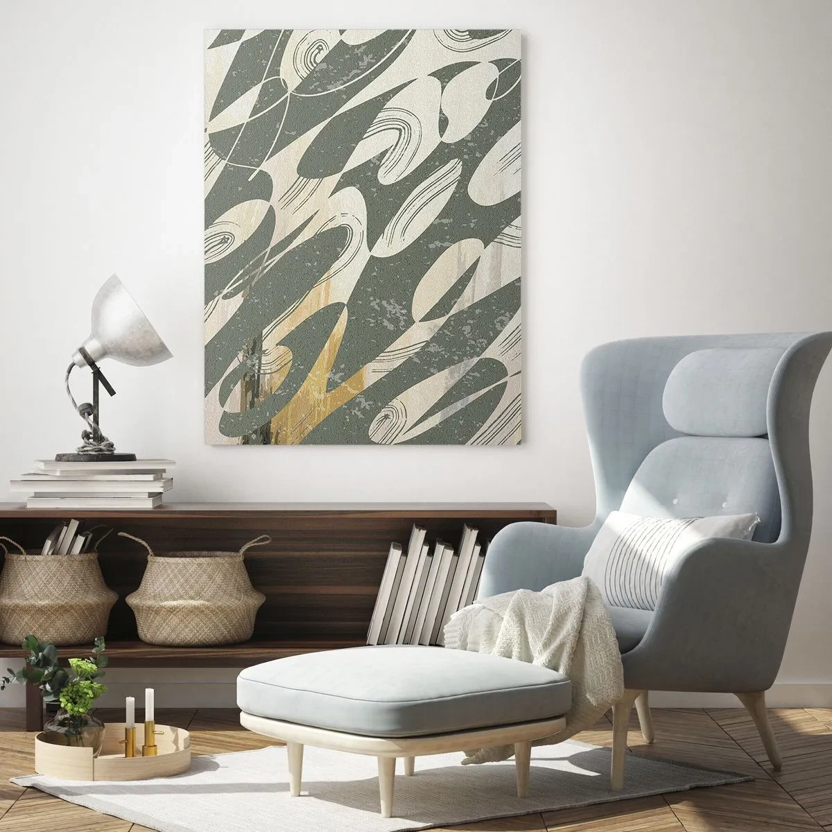 Üveg kép - Ritmikus absztrakció - 50x70 cm