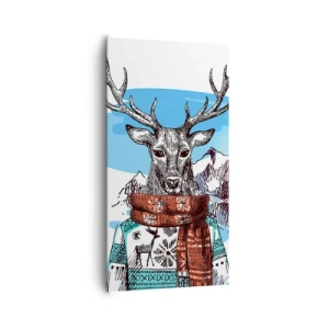 Vászonkép - Még a szarvas sem fázik  - 65x120 cm