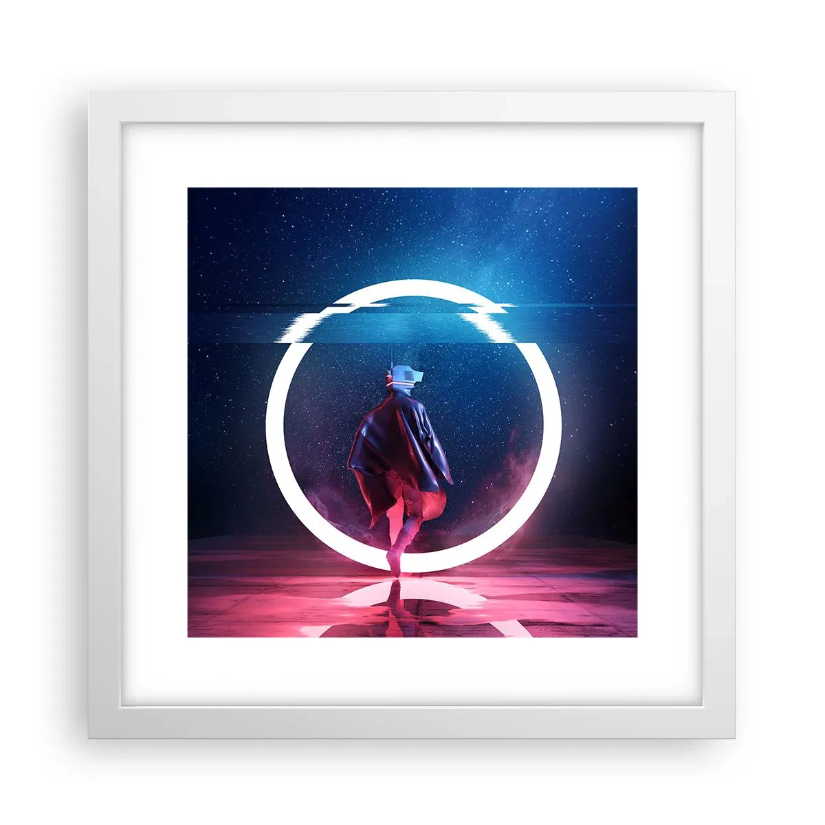 Poszter fekete keretben - Világok között - 30x30 cm