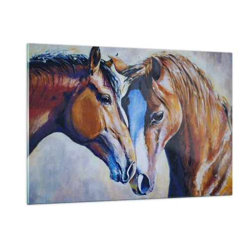 Üveg kép - Ez barátság? Vagy szerelem - 120x80 cm