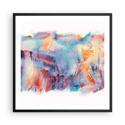 Poszter fehér keretben - Színes rendetlenség - 60x60 cm