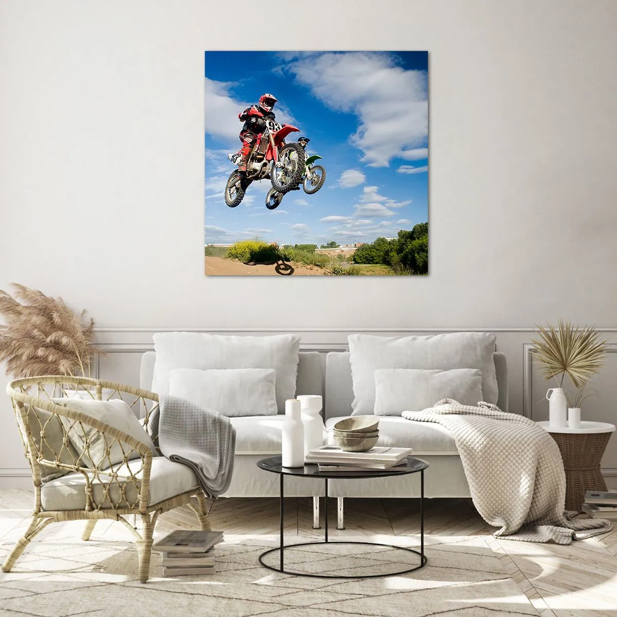 Üveg kép - Ugrás az égbe - 30x30 cm