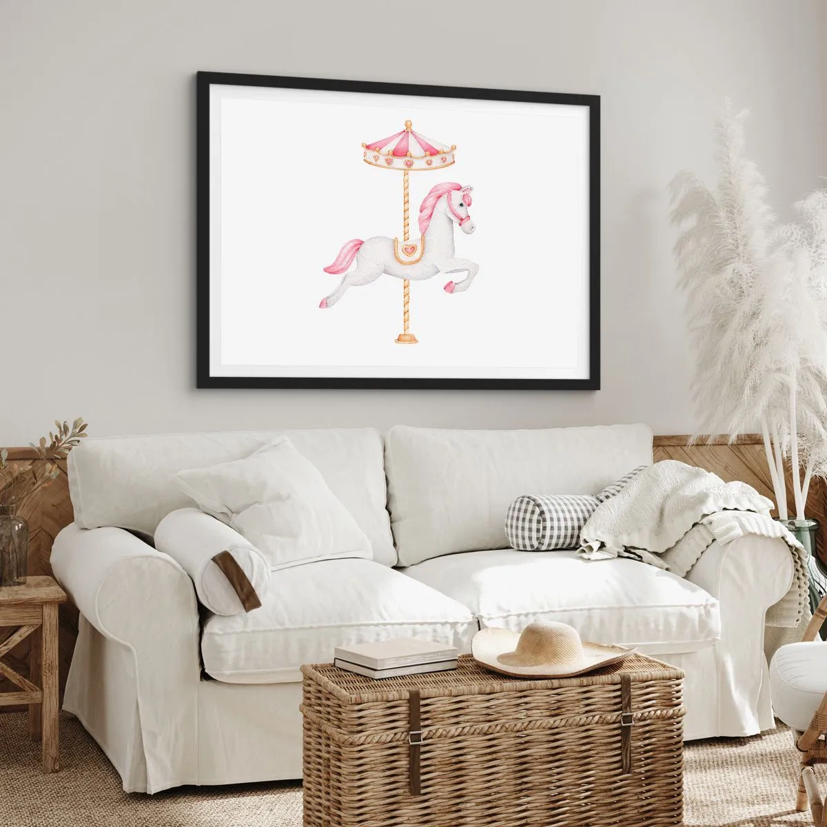 Poszter fehér keretben - Elindult egy patával - 91x61 cm