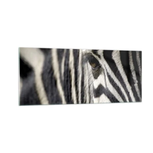 Üveg kép - Csíkos portré - 100x40 cm