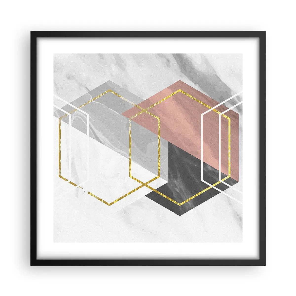 Poszter fehér keretben - Lánc kompozíciója - 50x50 cm