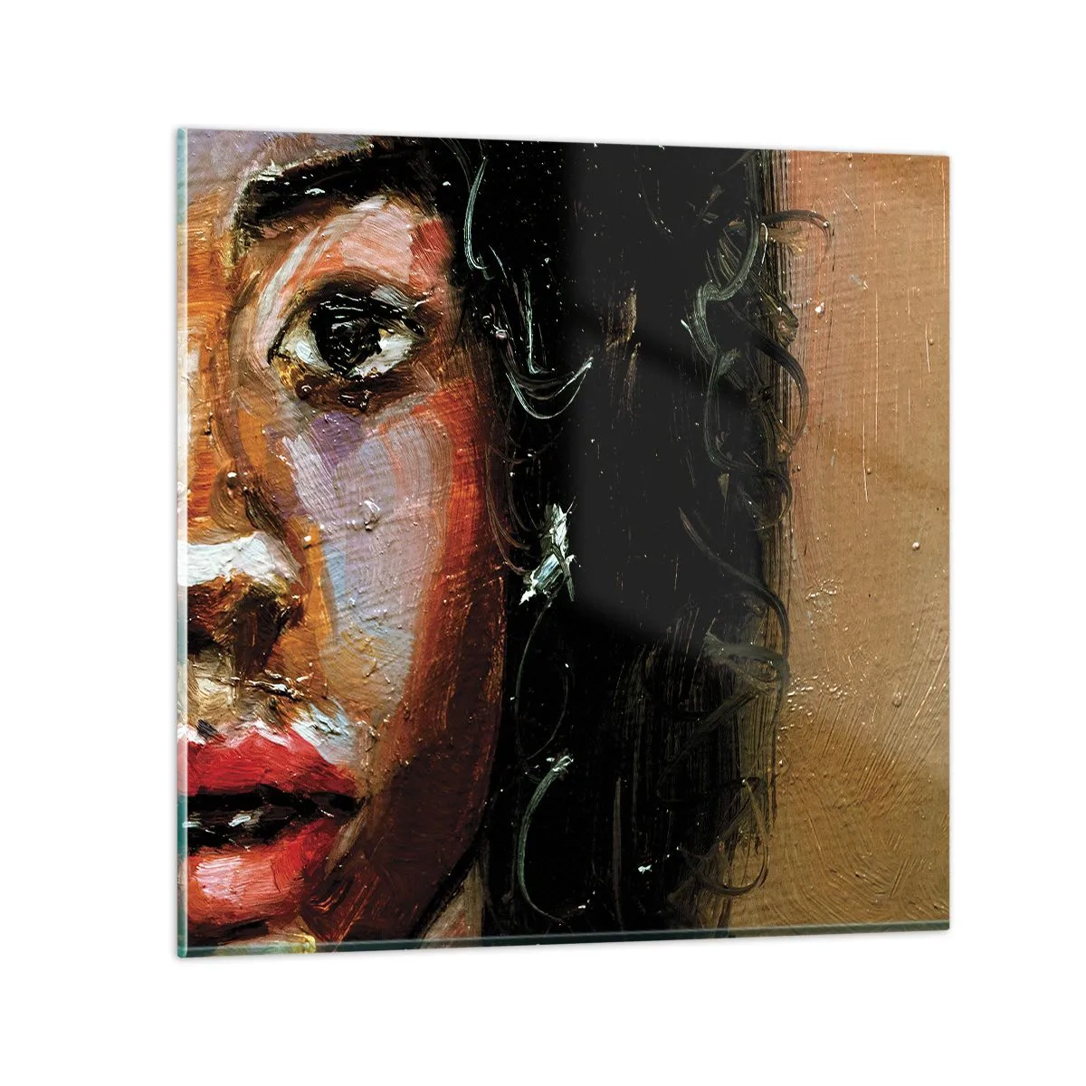 Üveg kép - Fekete és fény - 30x30 cm