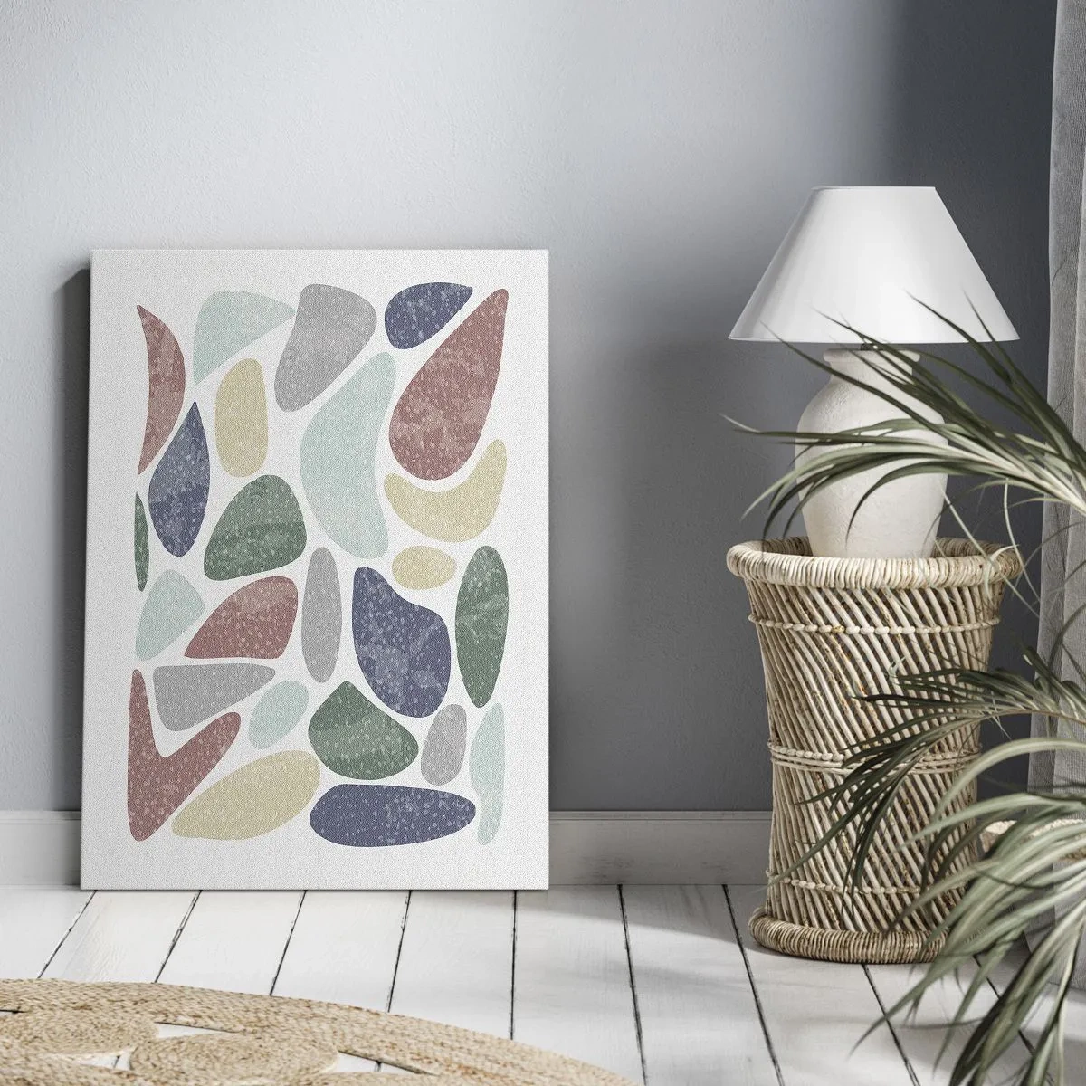 Vászonkép - Mozaik púderes színekből - 55x100 cm