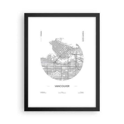 Poszter fehér keretben - Vacouver anatómiája - 30x40 cm