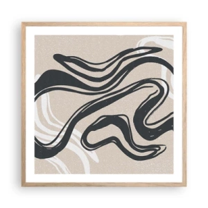 Poszter világos tölgy keretben - Megsokszorozott kifejezés - 60x60 cm